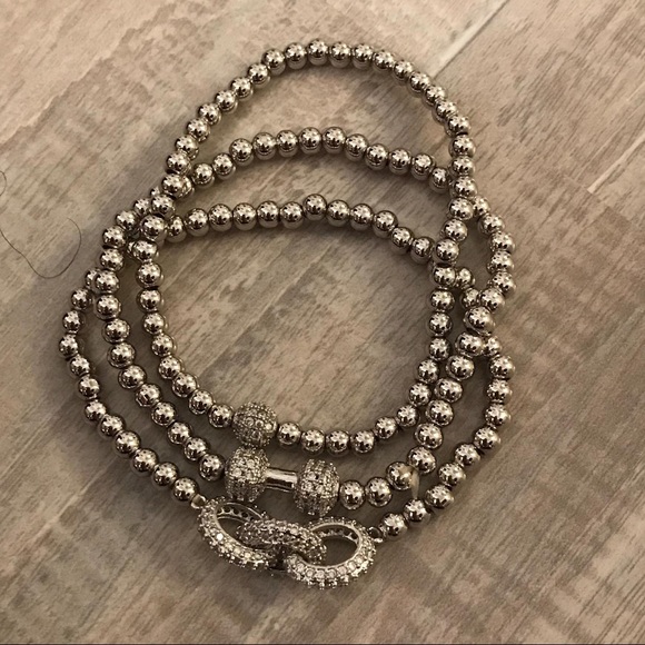 3PC Stainless Steel Stretchable Bracelet - Picture 2 of 8